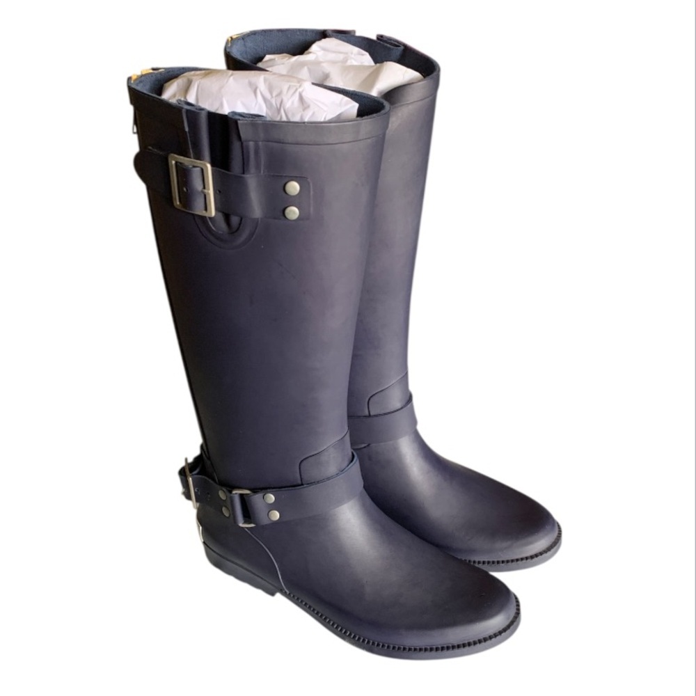 LANDSEND Women’s Tall Rain Boots, British Wellington or English Wellies Style - Picture 3 of 9